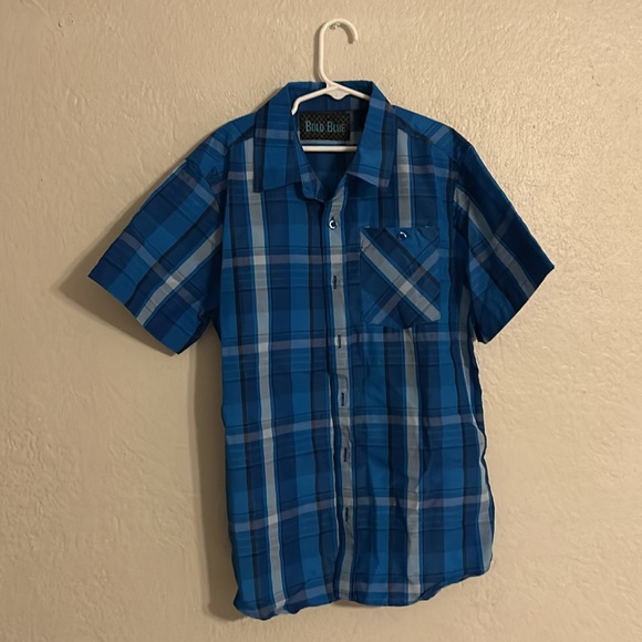 HAND MADE BOY SHIRT COLOR BLUE SIZE M NEW NEVER USED NO TAG - Picture 6 of 9